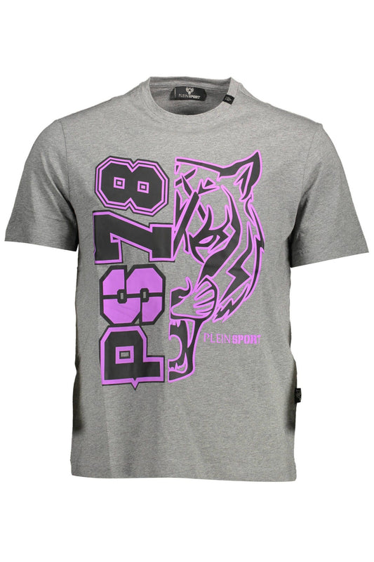 Gray Cotton Men T-Shirt