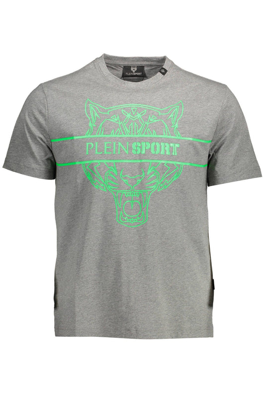 Gray Cotton Men T-Shirt