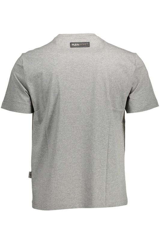 Gray Cotton Men T-Shirt