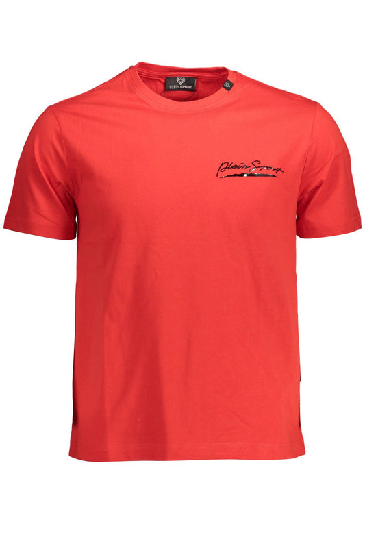 Red Cotton Men T-Shirt