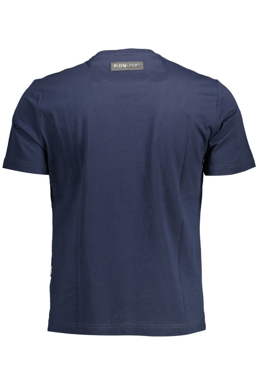 Blue Cotton Men T-Shirt