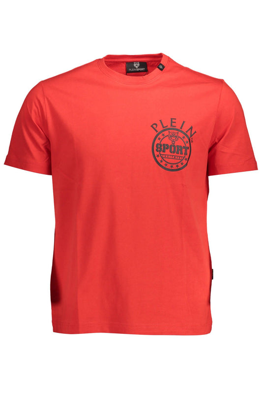 Red Cotton Men T-Shirt