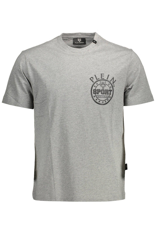 Gray Cotton Men T-Shirt