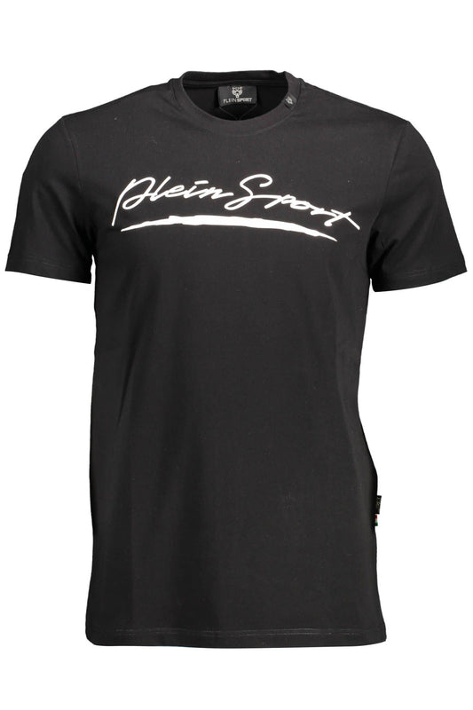 Black Cotton Men T-Shirt
