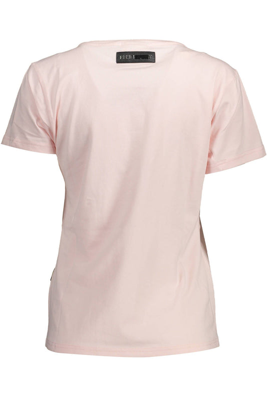 Pink Cotton Women T-Shirt