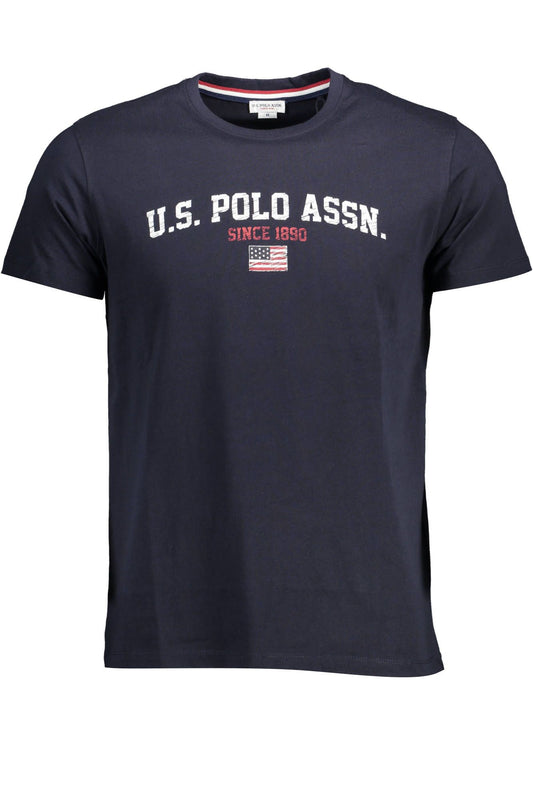 Blue Cotton Men T-Shirt