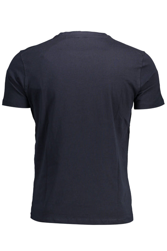 Blue Cotton Men T-Shirt