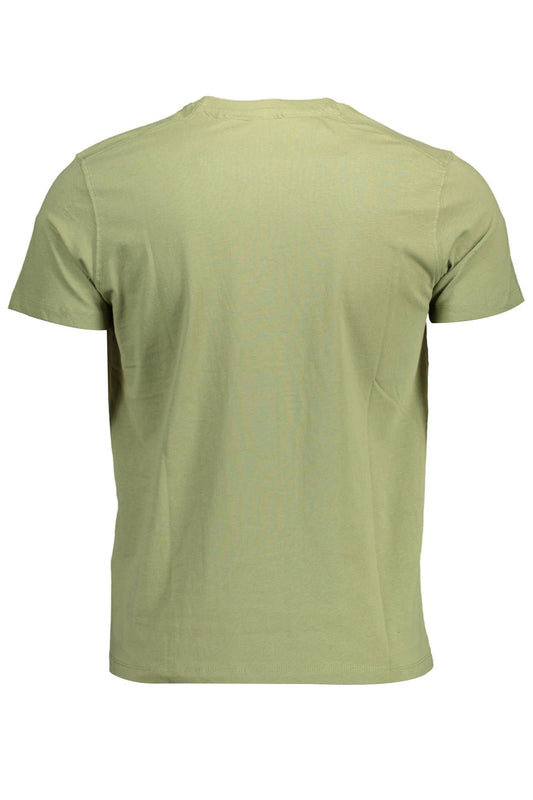 Green Cotton Men T-Shirt