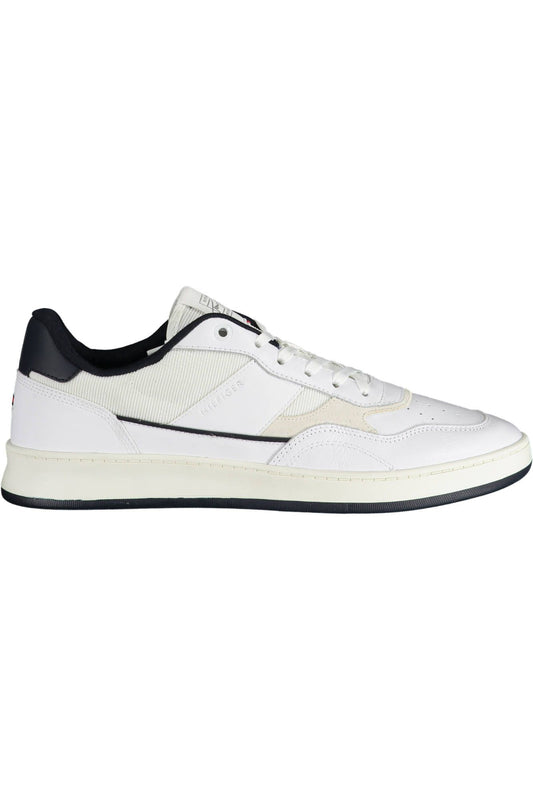 White Polyester Men Sneaker