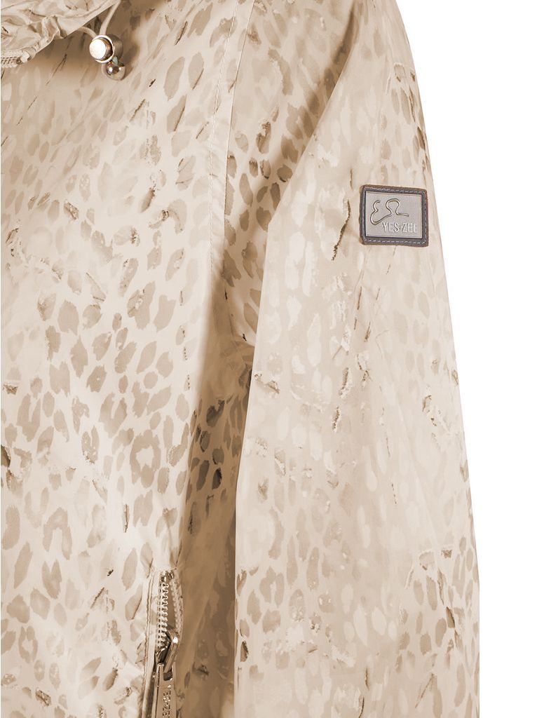 Beige Polyester Women Jacket