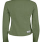 Military Green Denim Jacket with Button Closure