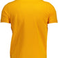 Orange Cotton Men Polo Shirt