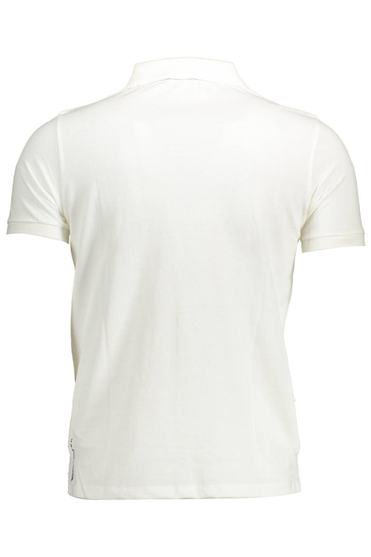 White Cotton Men Polo Shirt