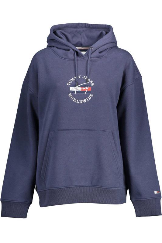 Blue Cotton Women Sweater