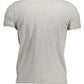 Gray Cotton Men Polo Shirt