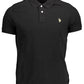 Black Cotton Men Polo Shirt