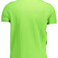 Green Cotton Men Polo Shirt
