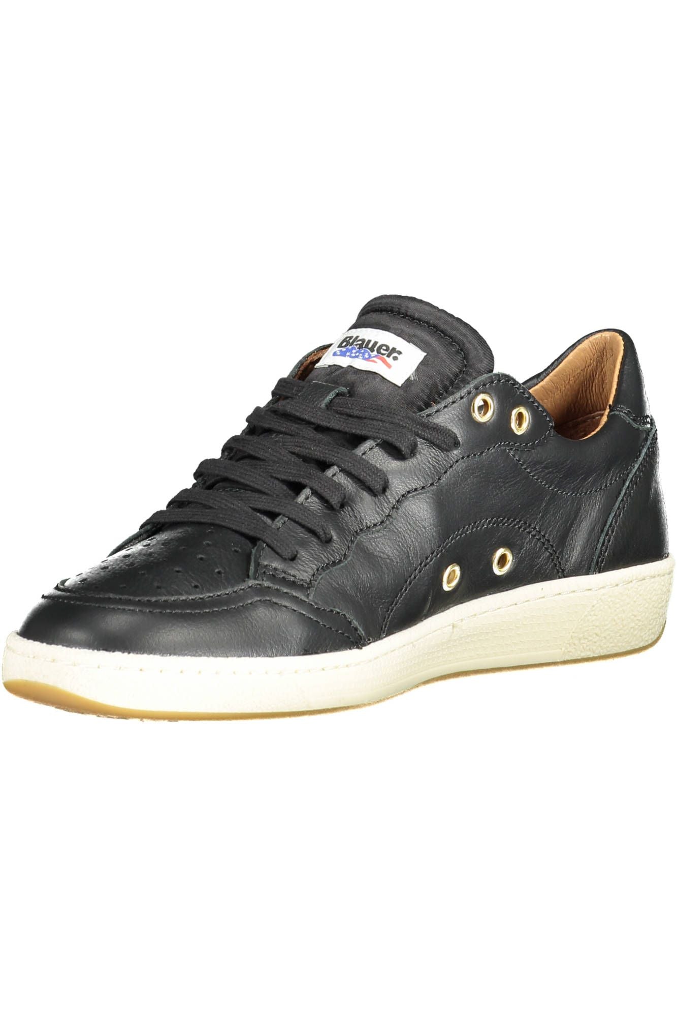 Black Polyester Men Sneaker