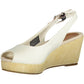 White Polyester Women Sandal