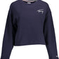 Blue Cotton Women Sweater