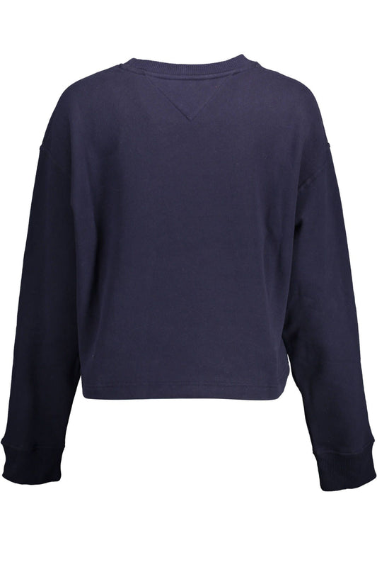 Blue Cotton Women Sweater