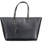 Blue Polyester Women Handbag