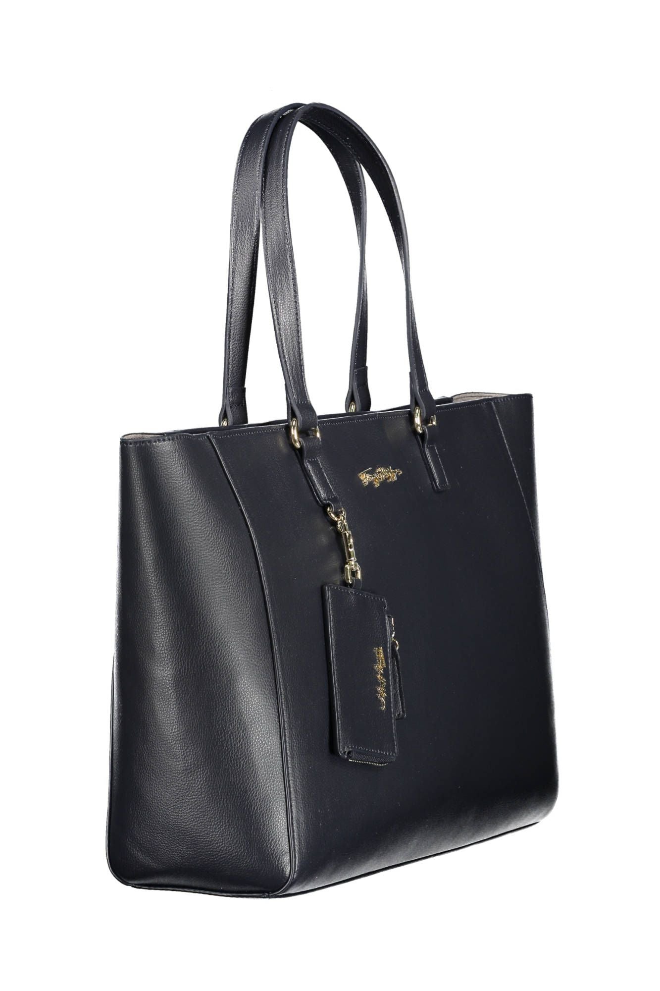 Blue Polyester Women Handbag