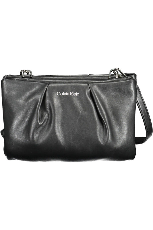 Black Polyethylene Women Handbag
