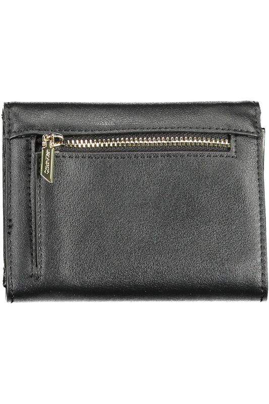 Black Polyester Women Wallet