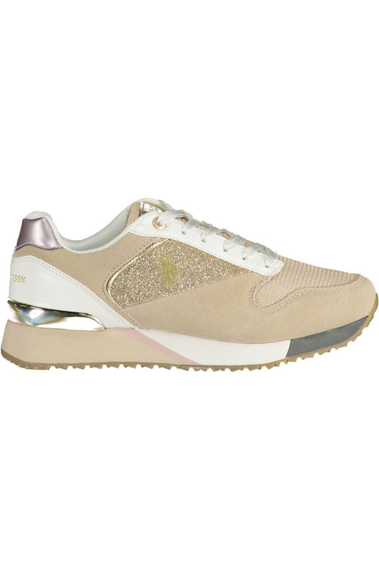 Beige Polyester Women Sneaker