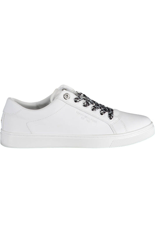 White Polyester Women Sneaker