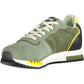 Green Polyester Men Sneaker