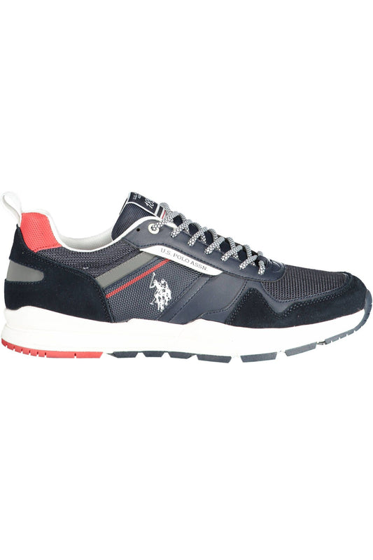 Blue Polyester Men Sneaker