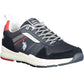 Blue Polyester Men Sneaker