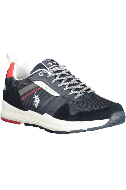 Blue Polyester Men Sneaker