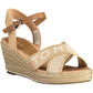 Beige Polyester Women Sandal