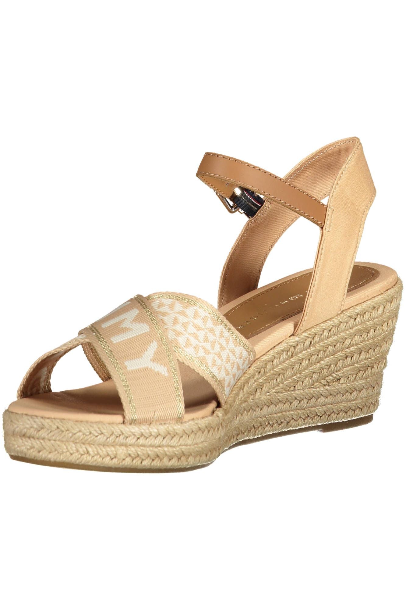 Beige Polyester Women Sandal