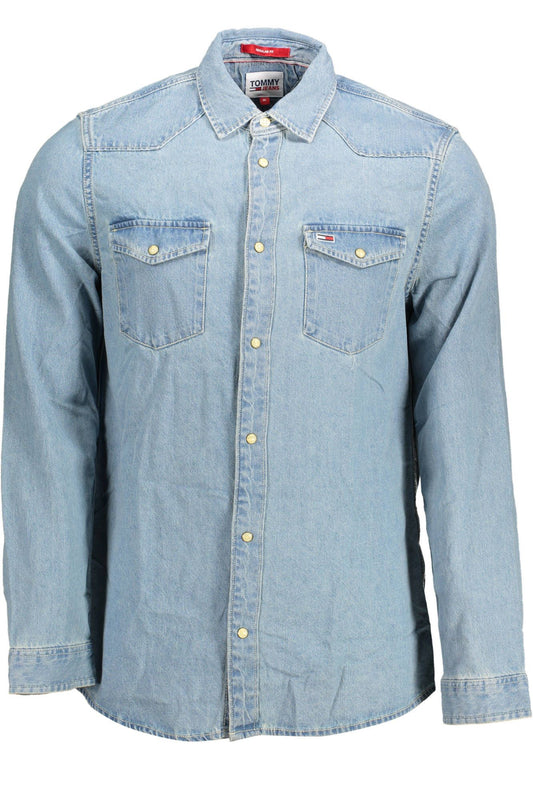 Light Blue Cotton Men Shirt