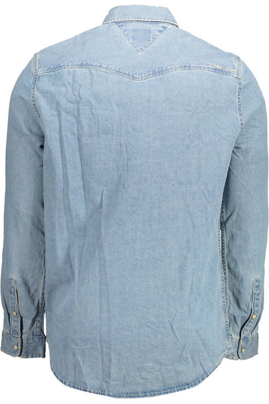 Light Blue Cotton Men Shirt