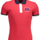 Red Cotton Men Polo Shirt