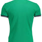 Green Cotton Men Polo Shirt