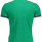 Green Cotton Men Polo Shirt