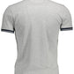 Gray Cotton Men Polo Shirt