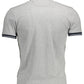 Gray Cotton Men Polo Shirt