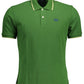 Green Cotton Men Polo Shirt