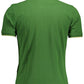 Green Cotton Men Polo Shirt