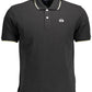 Black Cotton Men Polo Shirt