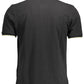 Black Cotton Men Polo Shirt