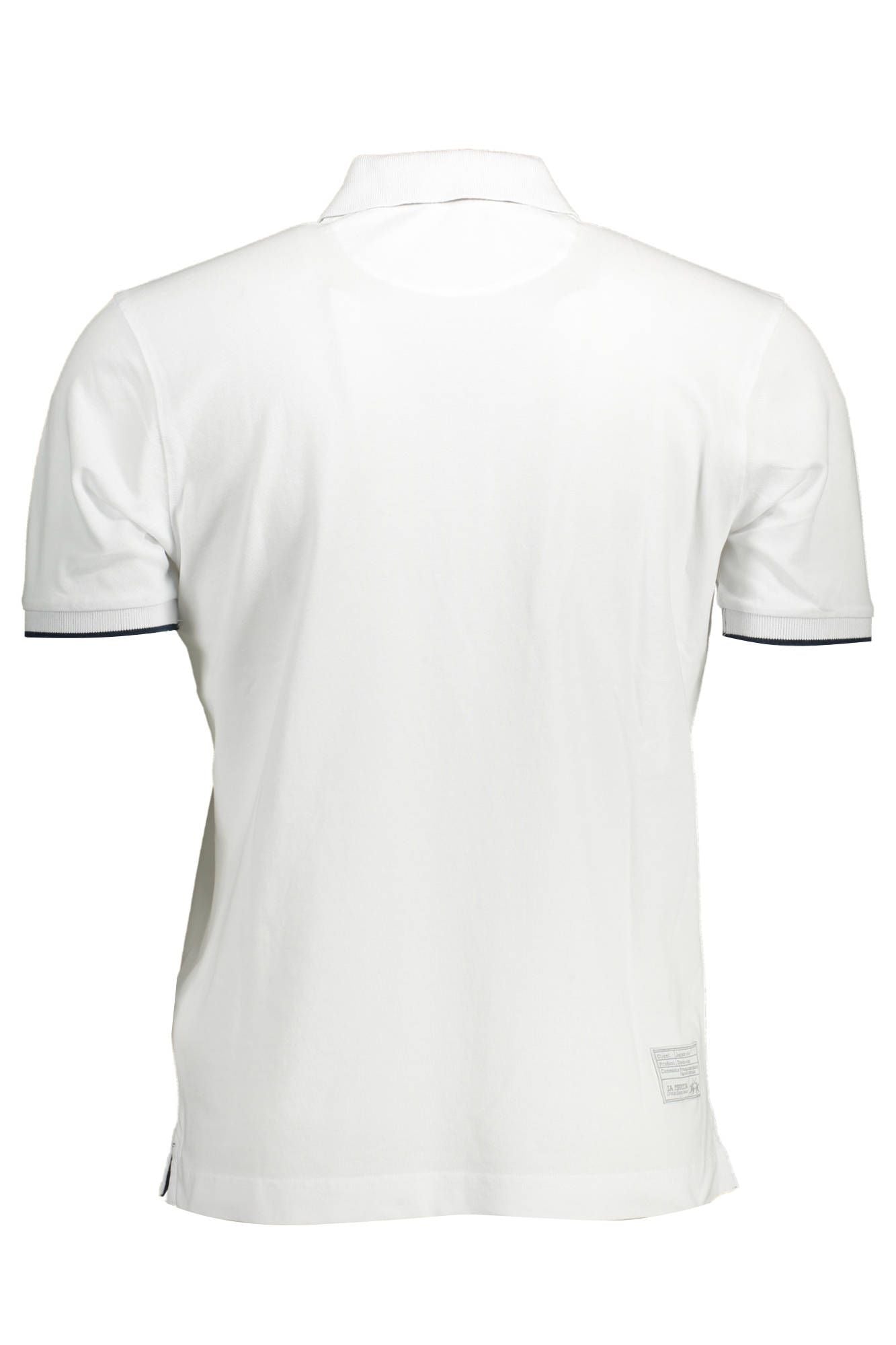 White Cotton Men Polo Shirt