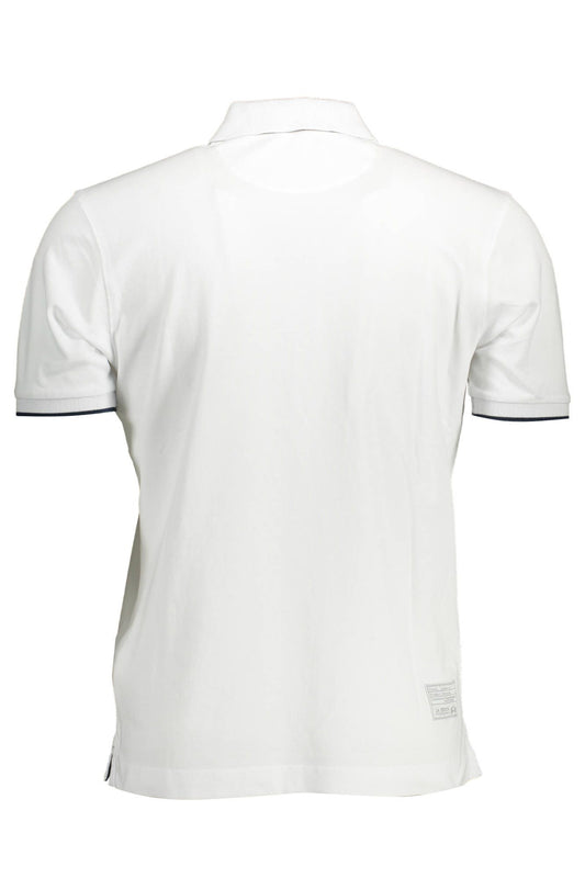 White Cotton Men Polo Shirt